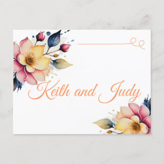 Postal De Anuncios Boho Floral Melocotón