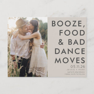 Postal De Anuncios Boho Graciosa Boda de Fotografía Salva la Fecha