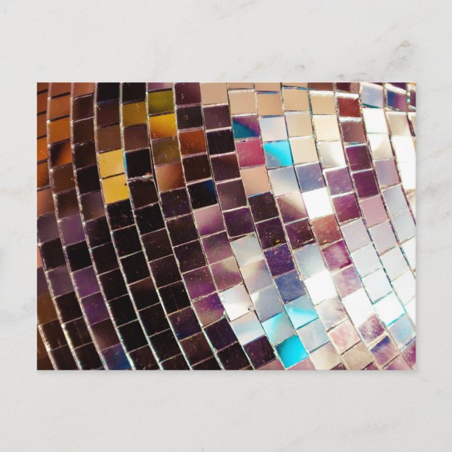 Postal De Anuncios Bola de discoteca con espejos (Anverso)