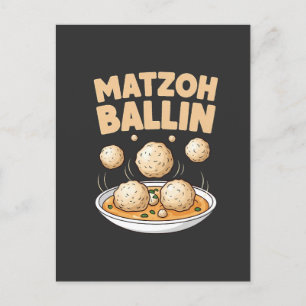 Postal De Anuncios Bolerador de Matzá Comida de Hanukkah Cultura Judí