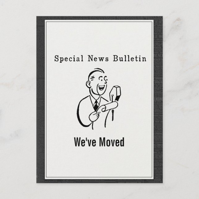 Postal De Anuncios Boletín Especial de Noticias Antiguas Nos hemos tr (Anverso)