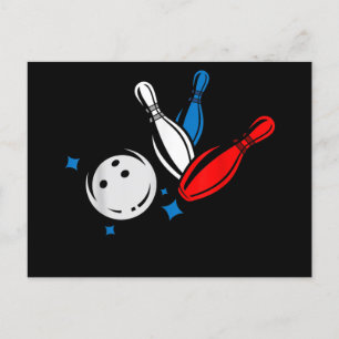 Postal De Anuncios Boliche de bolas de bolas de boliche