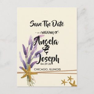 Postal De Anuncios bonito Simple pez estrella Guardar la fecha