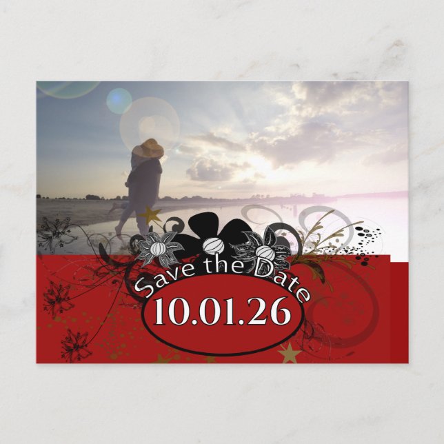 Postal De Anuncios Borgoña Wine Red Profunda Tu Foto (Anverso)