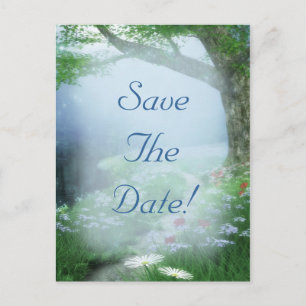 Postal De Anuncios Bosque De Woodland Encantado Salvar Al Boda De Fec