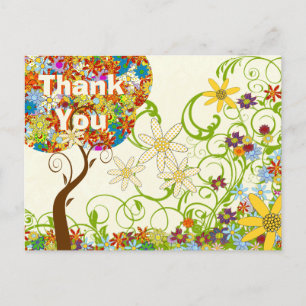 Postal De Anuncios Bosque Encantado Parche Floral de Cuento de Hadas 