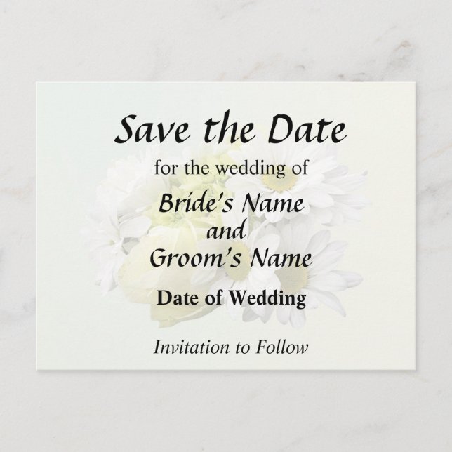 Postal De Anuncios Bouquet in Shades of White and Yellow (Anverso)