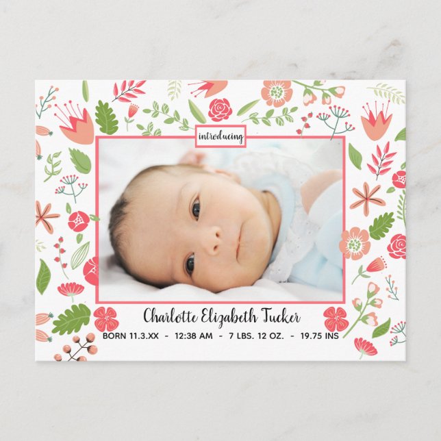 Postal De Anuncios Bouquets con flores rosadas - Postcard para el anu (Anverso)