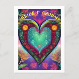 POSTAL DE ANUNCIOS BRIDE Y GROOM