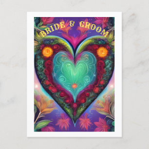 POSTAL DE ANUNCIOS BRIDE Y GROOM