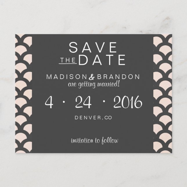 Postal De Anuncios Bright N Beautiful Guardar la Fecha (Anverso)