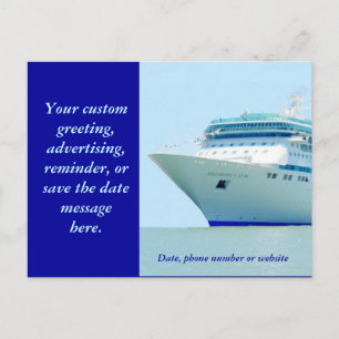 Postal De Anuncios Buque Crucero Espléndido 3 Personalizado