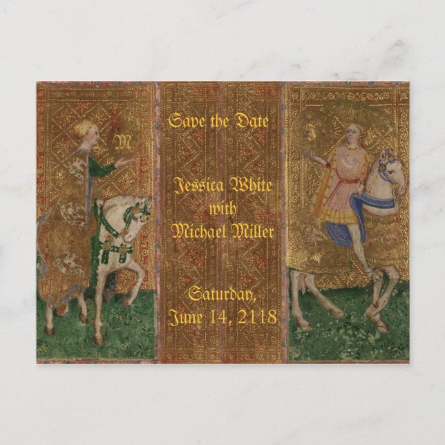 Postal De Anuncios Caballero Medieval Renacimiento Fantasía Histórica (Anverso)