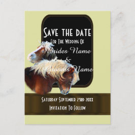 Postal De Anuncios Caballo y poni ecuestre salvar la fecha