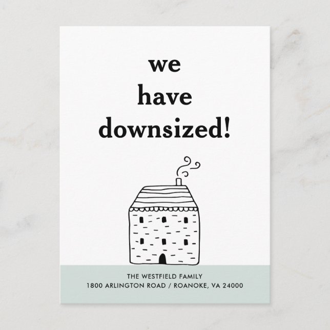 Postal De Anuncios Cabaña Rústica Cute Desacelerada Nueva Casa En Mov (Anverso)