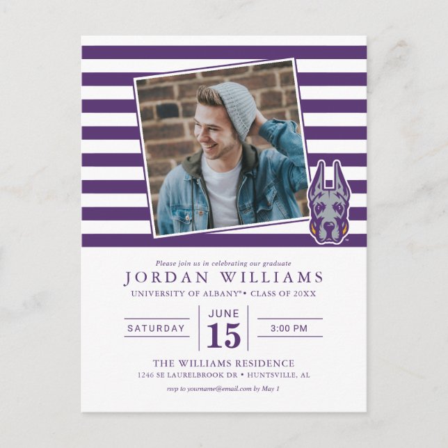 Postal De Anuncios Cabeza de mascota Great Dane de la Universidad de  (Anverso)