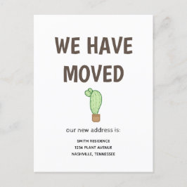 Postal De Anuncios Cactus en una olla que nos hemos mudado