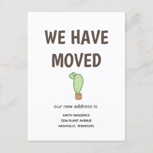 Postal De Anuncios Cactus en una olla que nos hemos mudado