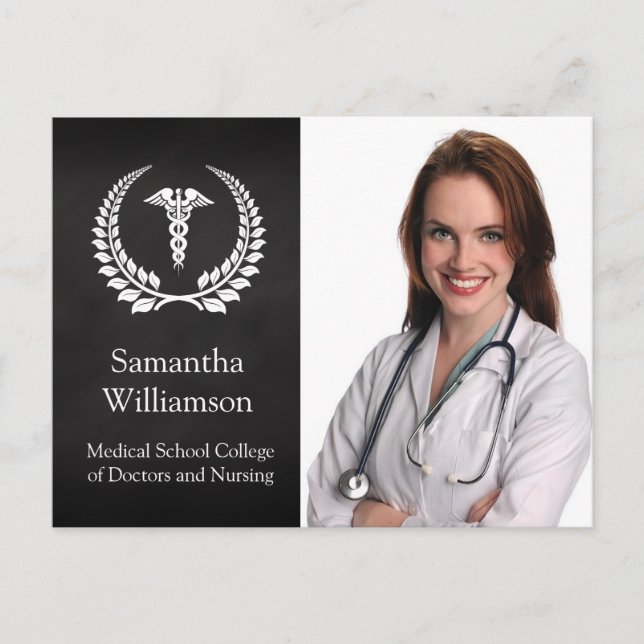 Postal De Anuncios Caduceus Laurel (Anverso)