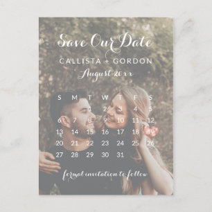 Postal De Anuncios Calendario de fotos del corazón del oro Rosa Guard