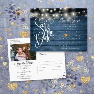 Postal De Anuncios Calendario de Fotos para Guardar la Fecha con Luce