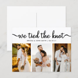 Postal De Anuncios Caligrafía Chic Nos Casamos Foto Elopement