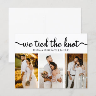 Postal De Anuncios Caligrafía Chic Nos Casamos Foto Elopement