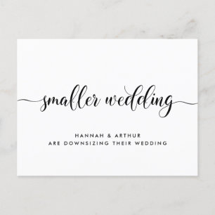 Postal De Anuncios Caligrafía para boda más pequeña y reducida