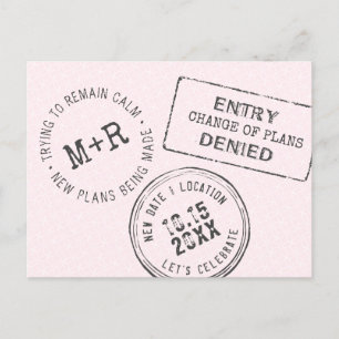 Postal De Anuncios Cambiar el Boda de marca de Passport de fecha dive