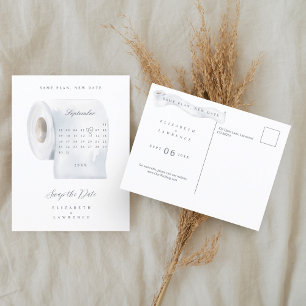 Postal De Anuncios Cambiar el calendario de Rollo de Papel de baño de