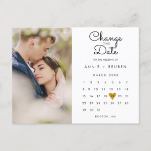 Postal De Anuncios Cambiar la foto del calendario de fecha pospuesta