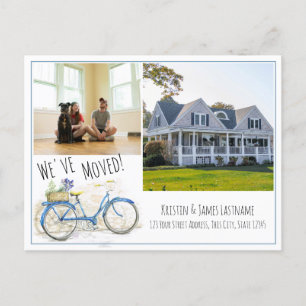 Postal De Anuncios Cambio de dirección Bicicleta con foto