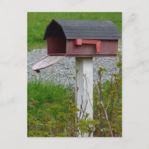 Postal De Anuncios Cambio de dirección Buzón de correo de país rural