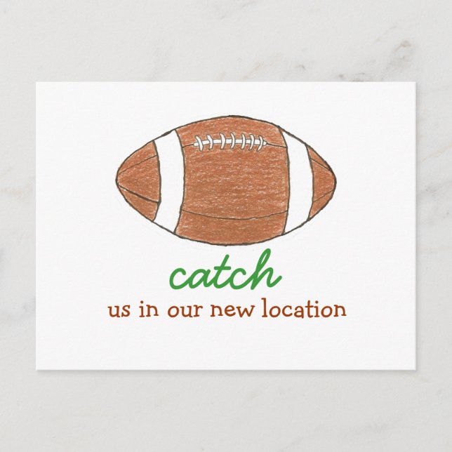 Postal De Anuncios Cambio de dirección "Catch us in our new location" (Anverso)