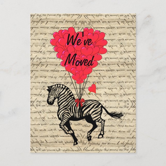 Postal De Anuncios Cambio de dirección de cebra divertida (Anverso)