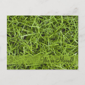 Postal De Anuncios Cambio de dirección de Green Grass