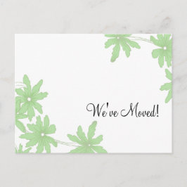 Postal De Anuncios Cambio de Dirección de Margaritas Verdes