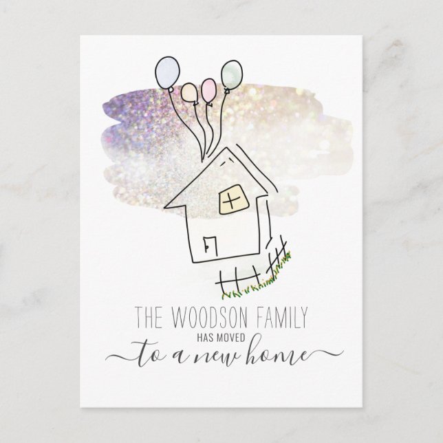 Postal De Anuncios Cambio de dirección de movimiento de la casa (Anverso)