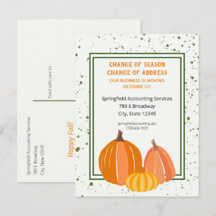 Postal De Anuncios Cambio de dirección de otoño empresarial
