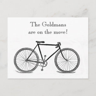 Postal De Anuncios Cambio de dirección en bicicleta de época