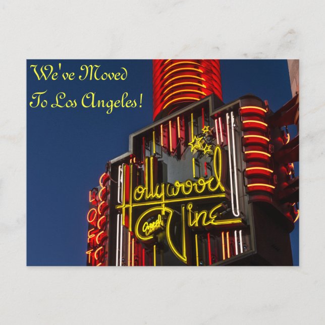 Postal De Anuncios Cambio de dirección en California en Los Ángeles (Anverso)