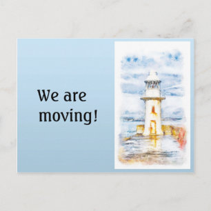 Postal De Anuncios Cambio de dirección en el faro blanco azul