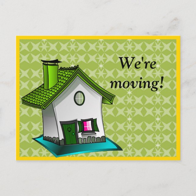 Postal De Anuncios Cambio de dirección en la Casa Blanca y Verde (Anverso)