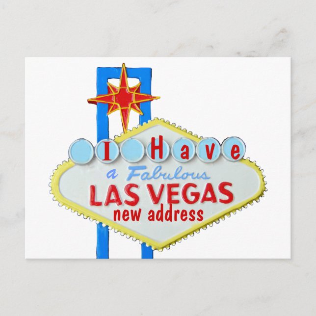 Postal De Anuncios Cambio de dirección en Las Vegas (Anverso)