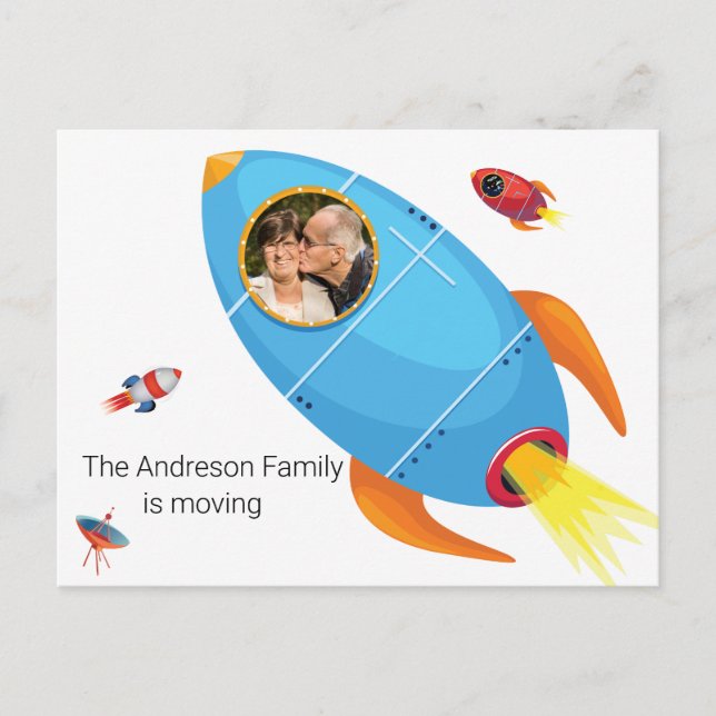 Postal De Anuncios Cambio de dirección Hemos movido la explosión de l (Anverso)