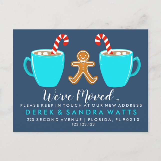 Postal De Anuncios Cambio de dirección hemos trasladado a Navidades d (Anverso)