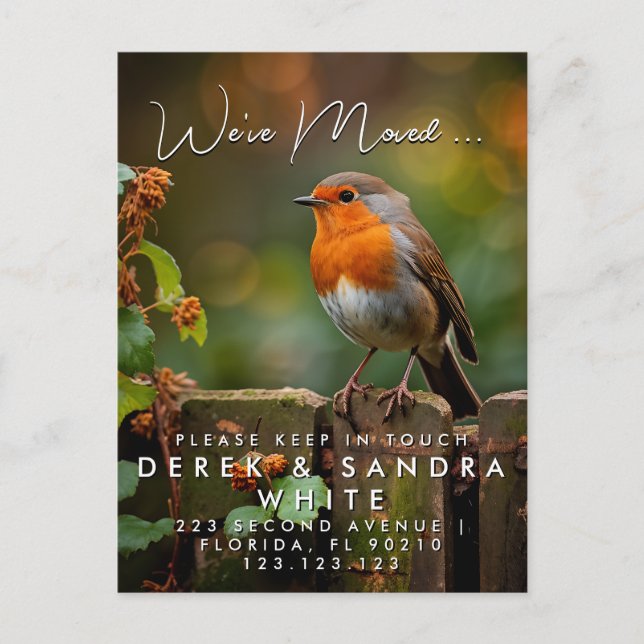 Postal De Anuncios Cambio de dirección nos hemos mudado  (Anverso)