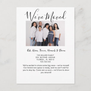 Postal De Anuncios Cambio de dirección nos hemos mudado