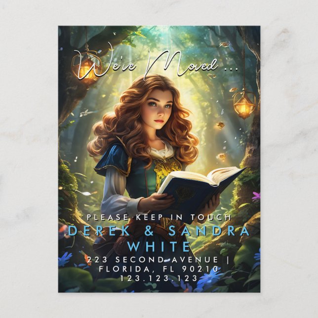 Postal De Anuncios Cambio de dirección nos hemos mudado  (Anverso)