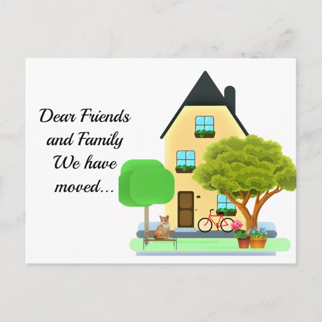 Postal De Anuncios Cambio de dirección / Nos hemos mudado (Anverso)